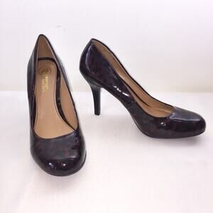 Mootsies Tootsies Leopard Faux Patent‎ Leather Pump, Size 9.5